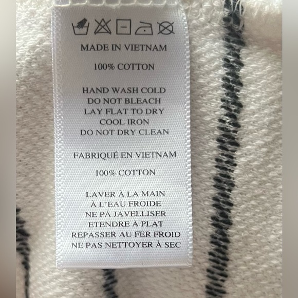 Paper Crane Black and White Striped Top 100 % cotton - Picture 5 of 5